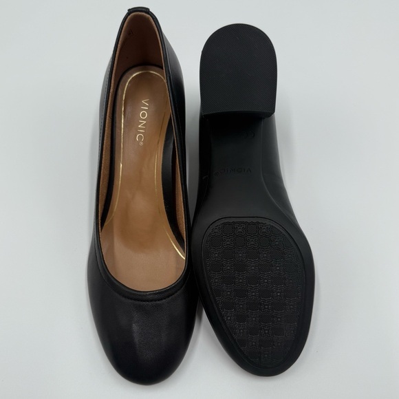 Vionic Women’s Carmel Black Leather Heels 9 NWOT - Picture 11 of 13